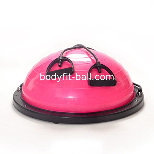 PVC Gym Half Balance Ball Yoga Balance Ball Half With Resistance Bands Foot Pump